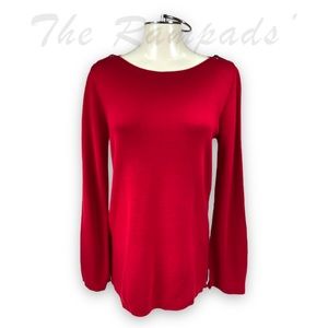 Ann Taylor Red Long-sleeve Top Size Women’s Medium